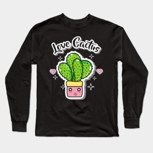 Small Cactus Lover - Love Cactus Long Sleeve T-Shirt